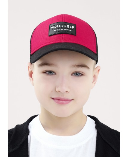 CLE Бейсболка дет 87 сетка (1624), красный/чёрный