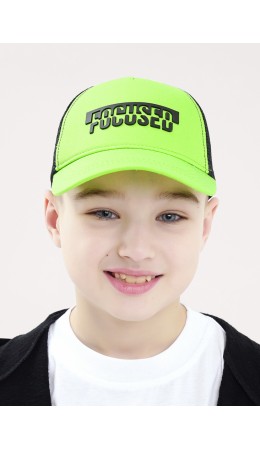 CLE Бейсболка дет 88 сетка (1624), салатовый/чёрный