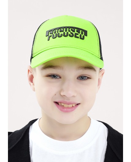 CLE Бейсболка дет 88 сетка (1624), салатовый/чёрный