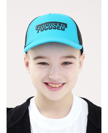 CLE Бейсболка дет 88 сетка (1624), бирюзовый/чёрный