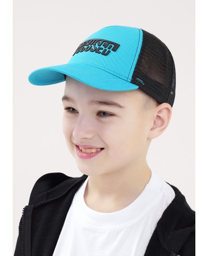 CLE Бейсболка дет 88 сетка (1624), бирюзовый/чёрный