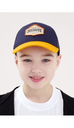 CLE Бейсболка дет 90 сетка (1624), т.синий/коричневый