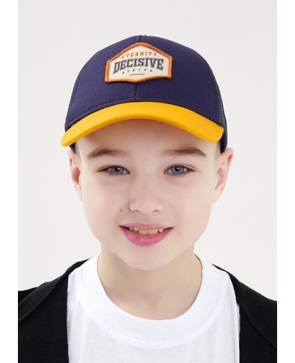 CLE Бейсболка дет 90 сетка (1624), т.синий/коричневый