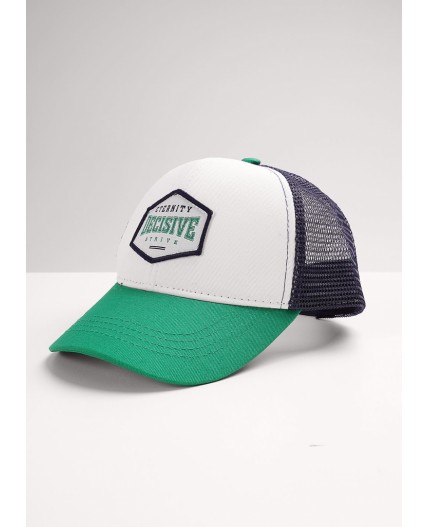 CLE Бейсболка дет 90 сетка (1624), белый/зелёный