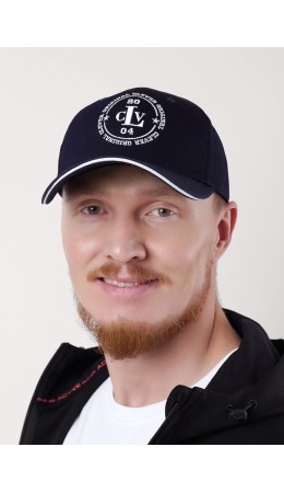 CLE Бейсболка 13 кант CLV х/б  (GK1604-1001 кепка с козыр), т.серый/молочный