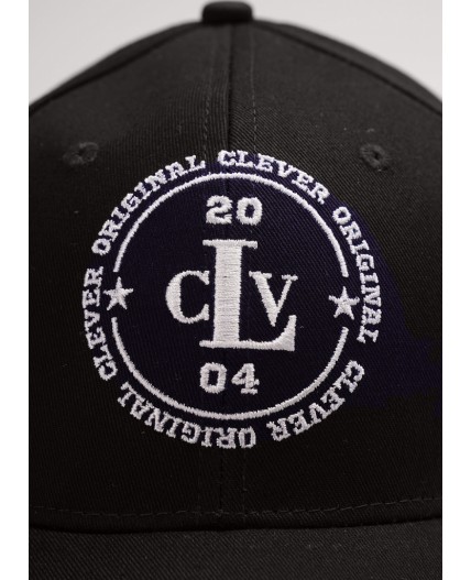 CLE Бейсболка 13 кант CLV х/б  (GK1604-1001 кепка с козыр), т.серый/молочный