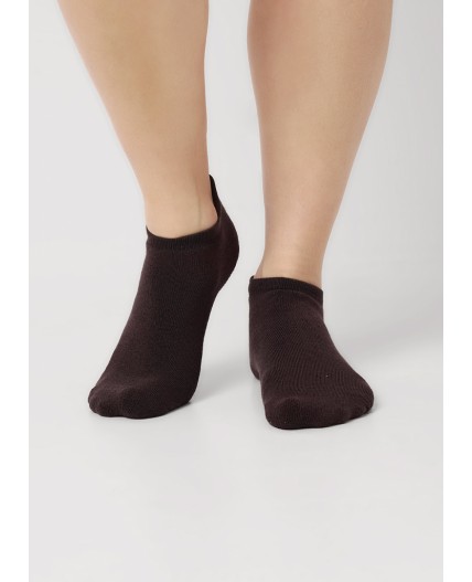 CLE Носки жен.Д202М плюш укор, коричневый