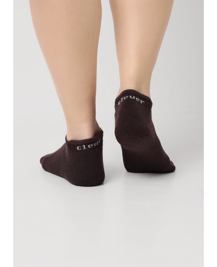 CLE Носки жен.Д202М плюш укор, коричневый