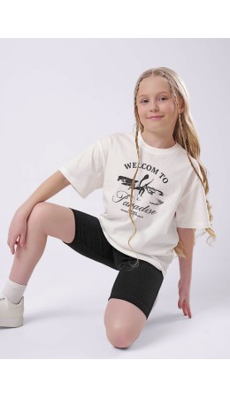 CLE Футболка дев. 857068кд_п, молочный