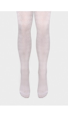 CLE Колготки дет.КД1317 116-128 ажур хл+эл, белый