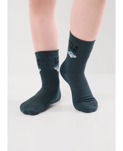 CLE Носки дет.С1575 16-18,18-20 вайб мал, т.зелёный