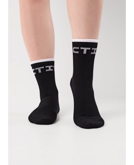 CLE Носки дет.С1577 24 вайб хл+эл, чёрный