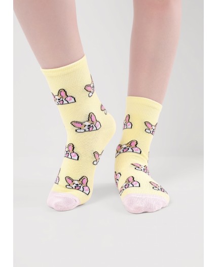 CLE Носки дет.С1581 16-18,18-20 викенд дев, св.жёлтый