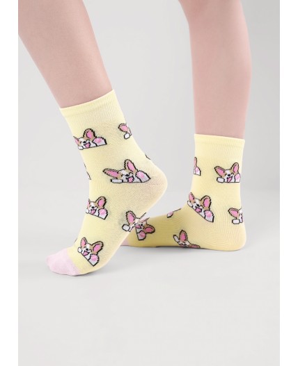 CLE Носки дет.С1581 16-18,18-20 викенд дев, св.жёлтый