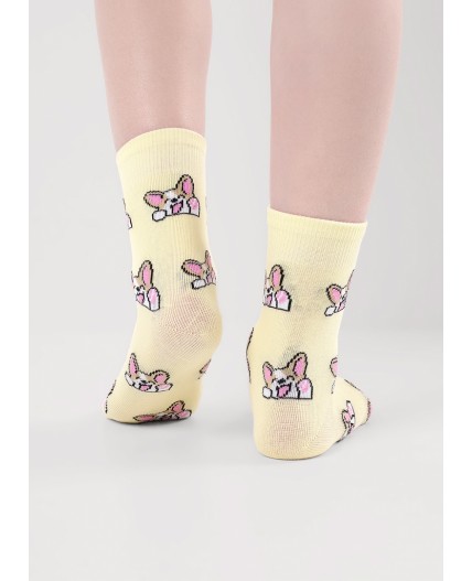 CLE Носки дет.С1581 16-18,18-20 викенд дев, св.жёлтый