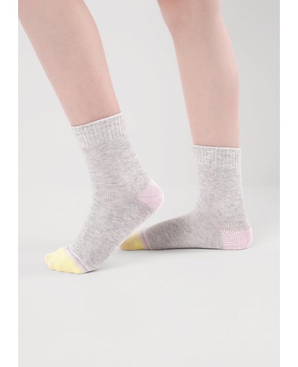 CLE Носки дет.С1582 16-18,18-20 викенд дев, меланж серый