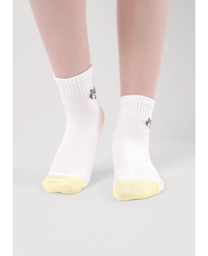 CLE Носки дет.С1585 20-22,22 викенд дев, белый/св.жёлтый