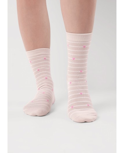 CLE Носки жен.Д5569 игровые хл+эл, меланж бежевый