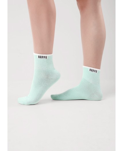 CLE Носки жен.Д5571 сёрф хл+эл, св.зелёный