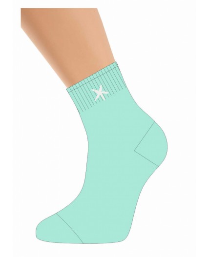 CLE Носки жен.Д5572 сёрф хл+эл, св.зелёный
