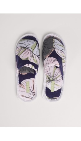 CLE SW25-968C/6 Пантолеты жен. домаш. Home line ВЛ25, т.синий/св.розовый