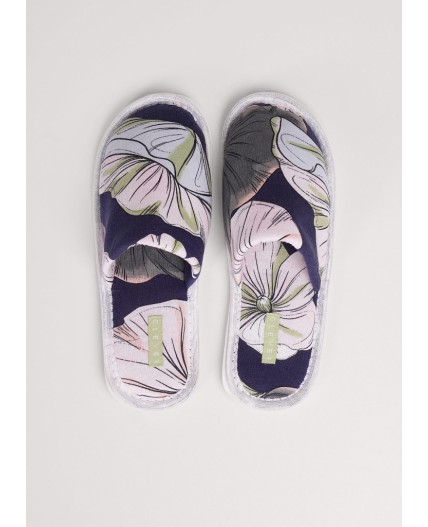 CLE SW25-968C/6 Пантолеты жен. домаш. Home line ВЛ25, т.синий/св.розовый