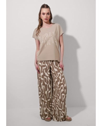 CLE Брюки жен. 256849/172ззн, св.коричневый/молочный