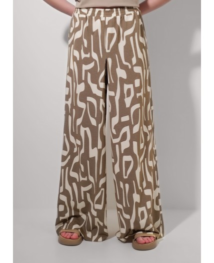 CLE Брюки жен. 256849/172ззн, св.коричневый/молочный