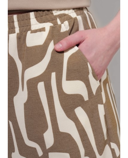 CLE Брюки жен. 256849/172ззн, св.коричневый/молочный