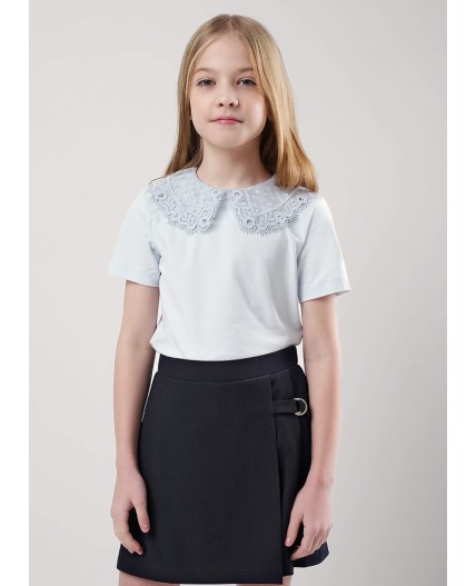 CLE Джемпер дев. 757088г школа, св.голубой