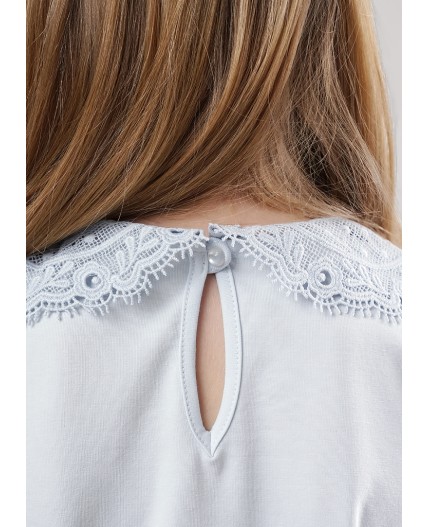 CLE Джемпер дев. 757088г школа, св.голубой