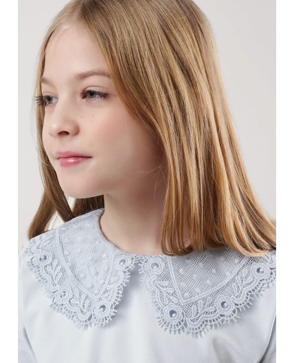 CLE Джемпер дев. 757088г школа, св.голубой