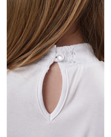 CLE Джемпер дев. 757090г школа, белый