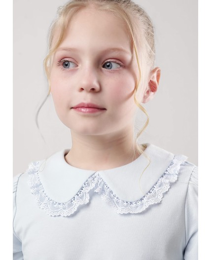 CLE Джемпер дев. 757091г школа, св.голубой