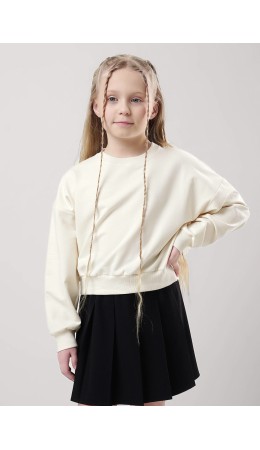 CLE Джемпер дев. 757108у школа, молочный