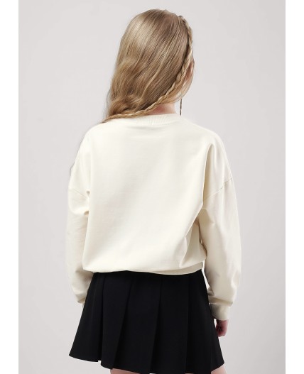 CLE Джемпер дев. 757108у школа, молочный