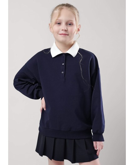 CLE Джемпер дев. 757109у школа, т.синий
