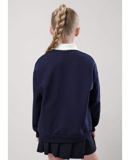 CLE Джемпер дев. 757109у школа, т.синий