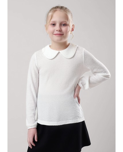 CLE Джемпер дев. 757111эф школа, молочный