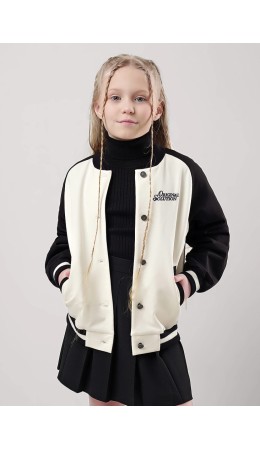 CLE Куртка дев. 757107у школа, молочный