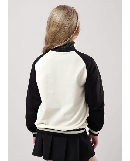 CLE Куртка дев. 757107у школа, молочный