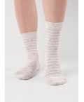 CLE Носки жен.Д5569 игровые хл+эл, меланж св.серый