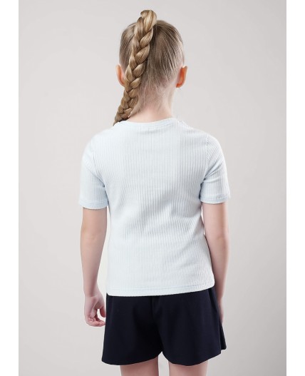 CLE Футболка дев. 756647шл школа, св.голубой