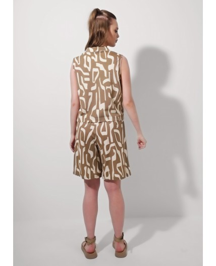 CLE Шорты жен. 256842/172ззн, св.коричневый/молочный