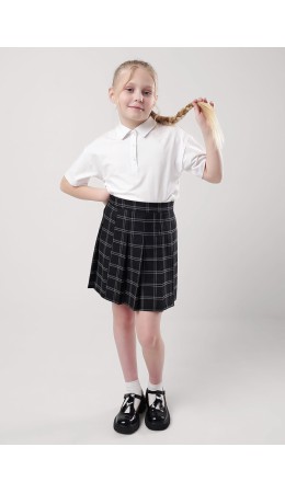 CLE Юбка дев. 753164огн школа, чёрный/белый