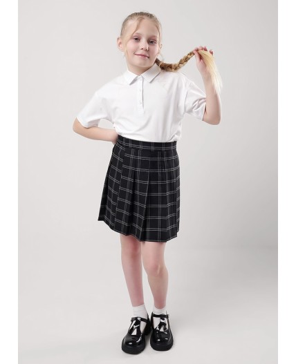 CLE Юбка дев. 753164огн школа, чёрный/белый