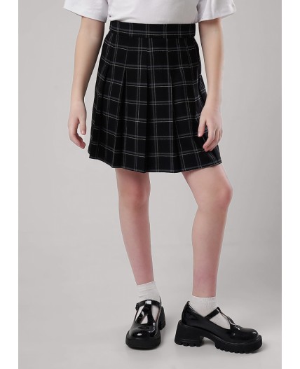 CLE Юбка дев. 753164огн школа, чёрный/белый