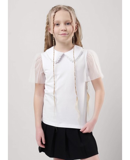 CLE Джемпер дев. 757087г школа, белый