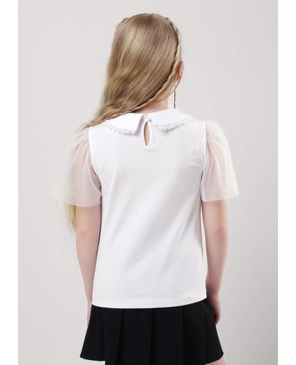 CLE Джемпер дев. 757087г школа, белый