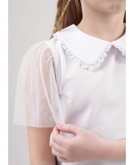 CLE Джемпер дев. 757087г школа, белый